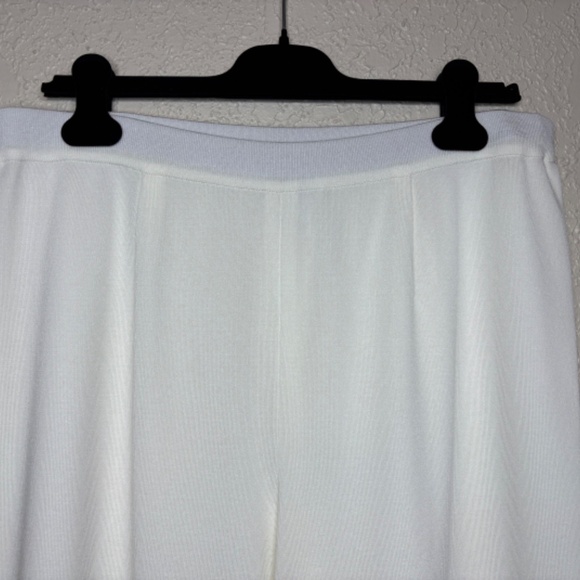 Misook White Pull On Straight Leg Knit Pants Career Women's Size Extra Large - Picture 3 of 8